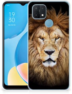 B2Ctelecom Telefoonhoesje OPPO A15 Hippe Hoesjes Customize Super als Vaderdag Cadeau Leeuw