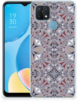 B2Ctelecom Telefoonhoesje OPPO A15 Hoesje Flower Tiles