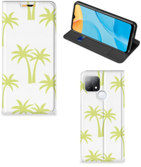 B2Ctelecom Telefoonhoesje OPPO A15 Magnet Case Palmtrees