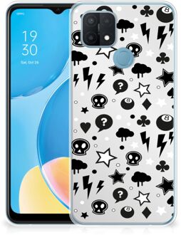 B2Ctelecom Telefoonhoesje OPPO A15 Silicone Back Cover Silver Punk