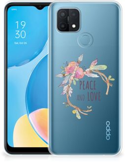 B2Ctelecom Telefoonhoesje OPPO A15 TPU Siliconen Hoesje Boho Text