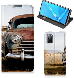 B2Ctelecom Telefoonhoesje OPPO A52 | A72 Bookcover Vintage Auto