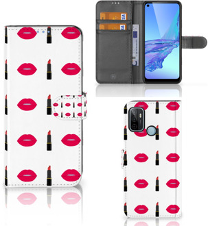 B2Ctelecom Telefoonhoesje OPPO A53 | OPPO A53s Beschermhoes Lipstick Kiss