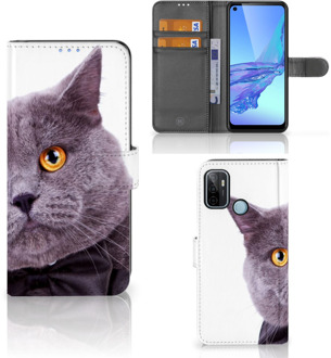 B2Ctelecom Telefoonhoesje OPPO A53 | OPPO A53s Flipcover Case Kat