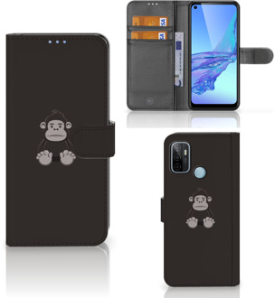 B2Ctelecom Telefoonhoesje OPPO A53 | OPPO A53s Wallet Book Case Verjaardagscadeau Gorilla