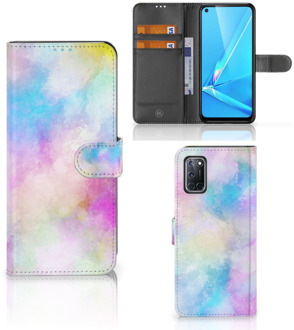 B2Ctelecom Telefoonhoesje OPPO A72 | OPPO A52 Bookcase Personaliseren Watercolor Light