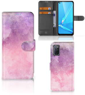 B2Ctelecom Telefoonhoesje OPPO A72 | OPPO A52 Flipcase Pink Purple Paint