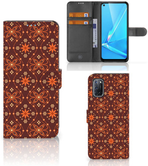 B2Ctelecom Telefoonhoesje OPPO A72 | OPPO A52 Wallet Book Case Batik Brown