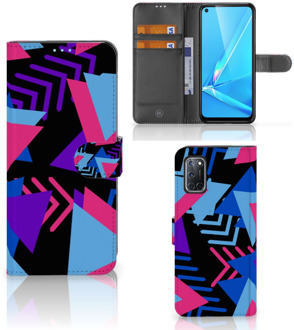 B2Ctelecom Telefoonhoesje OPPO A72 | OPPO A52 Wallet Book Case Design Funky Triangle