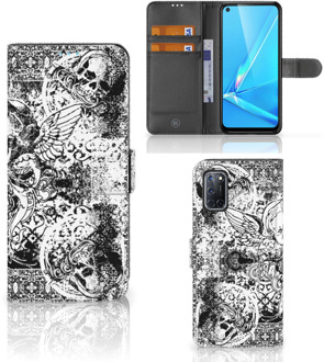 B2Ctelecom Telefoonhoesje OPPO A72 | OPPO A52 Wallet Book Case Skulls Angel