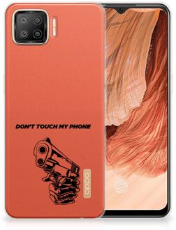 B2Ctelecom Telefoonhoesje OPPO A73 4G Back Cover Siliconen Hoesje Transparant Gun Don't Touch My Phone