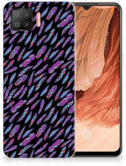 B2Ctelecom Telefoonhoesje OPPO A73 4G Backcover Soft Siliconen Hoesje Feathers Color