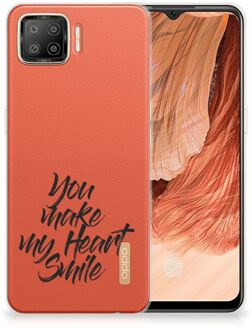 B2Ctelecom Telefoonhoesje OPPO A73 4G Backcover Soft Siliconen Hoesje Heart Smile