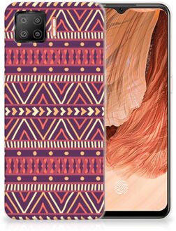 B2Ctelecom Telefoonhoesje OPPO A73 4G Leuk TPU Backcase Aztec Purple