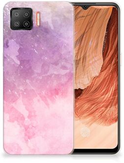 B2Ctelecom Telefoonhoesje OPPO A73 4G Silicone Back Cover Pink Purple Paint