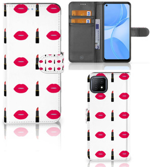 B2Ctelecom Telefoonhoesje OPPO A73 5G Beschermhoes Lipstick Kiss