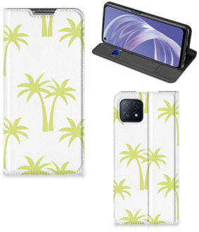 B2Ctelecom Telefoonhoesje OPPO A73 5G Magnet Case Palmtrees