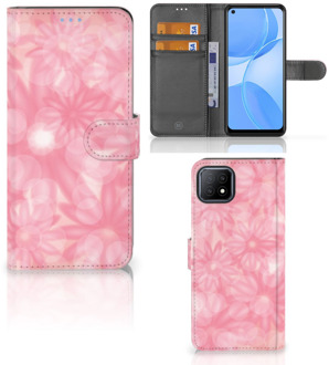 B2Ctelecom Telefoonhoesje OPPO A73 5G Wallet Book Case Spring Flowers