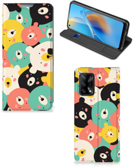 B2Ctelecom Telefoonhoesje OPPO A74 4G Wallet Bookcase Bears