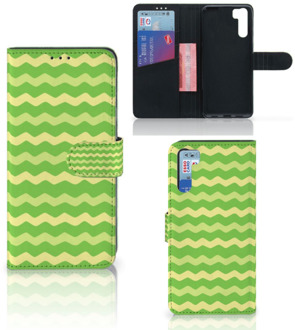 B2Ctelecom Telefoonhoesje OPPO A91 | Reno3 Book Case Waves Green