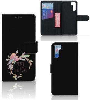 B2Ctelecom Telefoonhoesje OPPO A91 | Reno3 Bookcase Boho Text