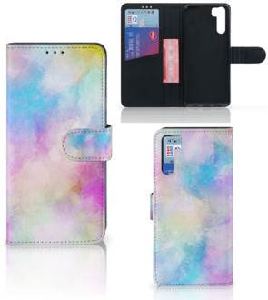 B2Ctelecom Telefoonhoesje OPPO A91 | Reno3 Bookcase Personaliseren Watercolor Light