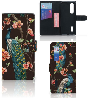 B2Ctelecom Telefoonhoesje OPPO Find X2 Pro Flipcase Cover Pauw met Bloemen