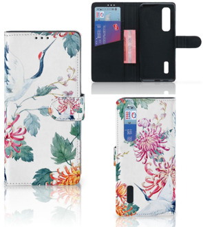 B2Ctelecom Telefoonhoesje OPPO Find X2 Pro Wallet Bookcase Bird Flowers