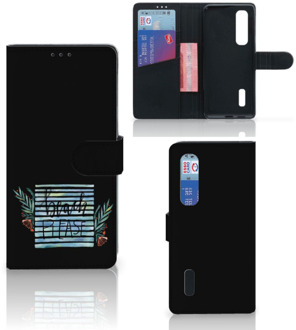 B2Ctelecom Telefoonhoesje OPPO Find X2 Pro Wallet Bookcase met Quotes Boho Beach