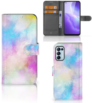 B2Ctelecom Telefoonhoesje OPPO Find X3 Lite Bookcase Personaliseren Watercolor Light