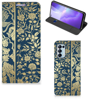 B2Ctelecom Telefoonhoesje OPPO Find X3 Lite Foto hoesje Golden Flowers