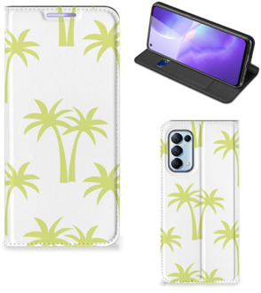 B2Ctelecom Telefoonhoesje OPPO Find X3 Lite Magnet Case Palmtrees