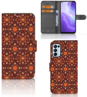 B2Ctelecom Telefoonhoesje OPPO Find X3 Lite Wallet Book Case Batik Brown