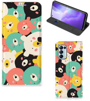 B2Ctelecom Telefoonhoesje OPPO Find X3 Lite Wallet Bookcase Bears