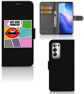 B2Ctelecom Telefoonhoesje OPPO Find X3 Neo 5G Bookcase Popart Princess