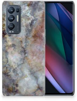 B2Ctelecom Telefoonhoesje OPPO Find X3 Neo Leuk TPU Backcase Marmer Grijs