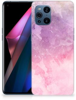 B2Ctelecom Telefoonhoesje OPPO Find X3 | X3 Pro Silicone Back Cover Pink Purple Paint