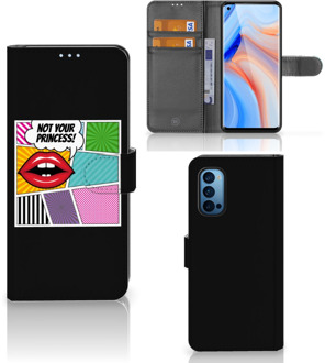 B2Ctelecom Telefoonhoesje OPPO Reno 4 Pro 5G Bookcase Popart Princess