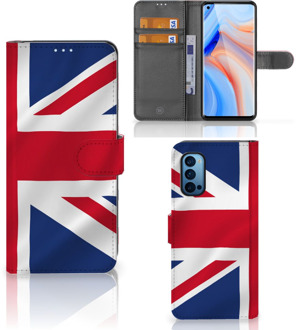 B2Ctelecom Telefoonhoesje OPPO Reno 4 Pro 5G Wallet Book Case Groot-Brittannië