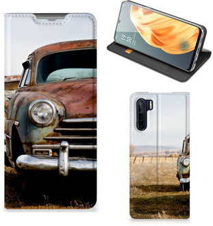 B2Ctelecom Telefoonhoesje OPPO Reno3 | A91 Bookcover Vintage Auto