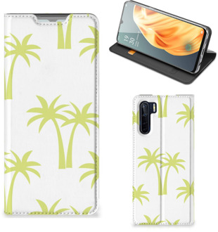 B2Ctelecom Telefoonhoesje OPPO Reno3 | A91 Magnet Case Palmtrees