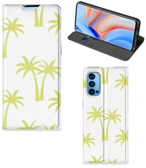 B2Ctelecom Telefoonhoesje OPPO Reno4 Pro 5G Magnet Case Palmtrees