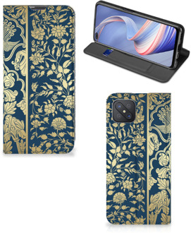 B2Ctelecom Telefoonhoesje OPPO Reno4 Z 5G Foto hoesje Golden Flowers