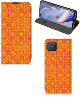 B2Ctelecom Telefoonhoesje OPPO Reno4 Z 5G Wallet Case Batik Orange