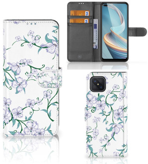 B2Ctelecom Telefoonhoesje OPPO Reno4 Z Bookcase Blossom White