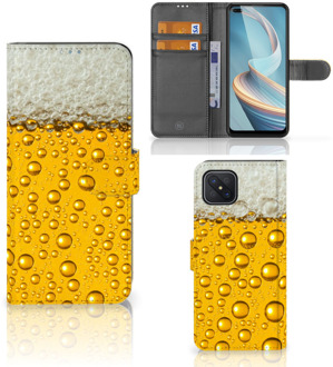 B2Ctelecom Telefoonhoesje OPPO Reno4 Z Flip Cover Valentijn Cadeautje hem Bier