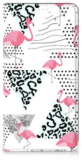 B2Ctelecom Telefoonhoesje Personaliseren Samsung Galaxy S20 FE Bookstyle Case Flamingo Triangle