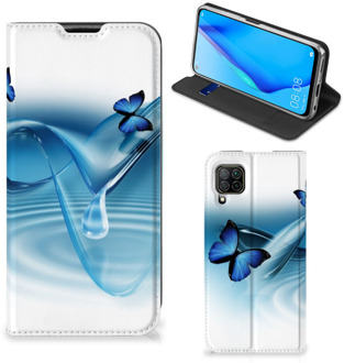 B2Ctelecom Telefoonhoesje Portemonnee Huawei P40 Lite Smart Cover Vlinders