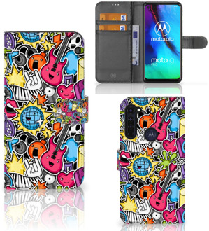 B2Ctelecom Telefoonhoesje Portemonnee Motorola Moto G Pro GSM Hoesje Punk Rock