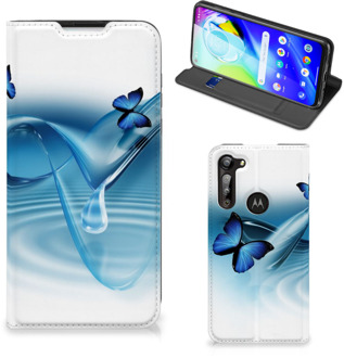 B2Ctelecom Telefoonhoesje Portemonnee Motorola Moto G8 Power Smart Cover Vlinders